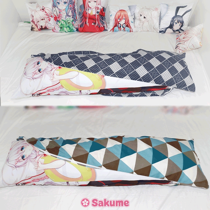 Husă neagră de discreție pentru Dakimakura
